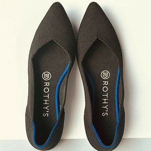 Women's Rothy's The Point Black Flats - Size 6.5